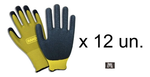 Guante Trabajo Antideslizante Latex Rugoso Garra Randon 12u