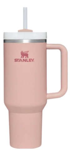 Vaso Térmico Stanley De 900ml Con Bombilla. Color Rosa Liso