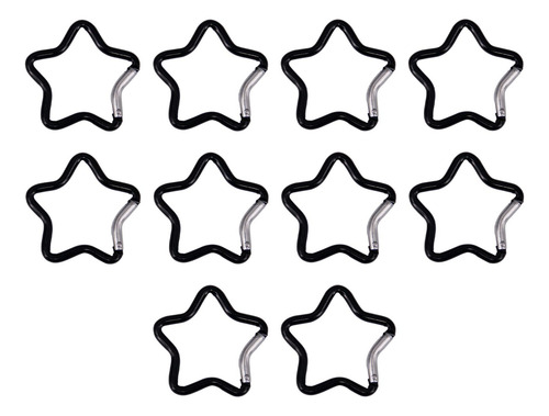 10 Clips Para Llavero Con Mosquetón En Forma De Estrella De