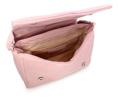 Bolsa Baguete Couro Comfy Rosa Usaflex