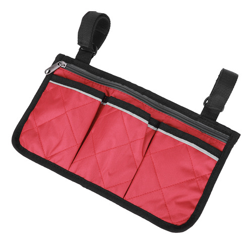 Bolsa Lateral Roja Para Silla De Ruedas, Reposabrazos Multif