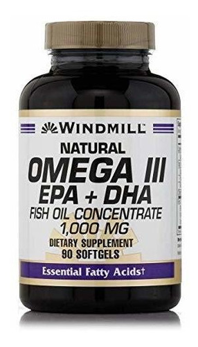 Molino De Viento Omega 3 Aceite De Pescado 1,000 Mg Softgel