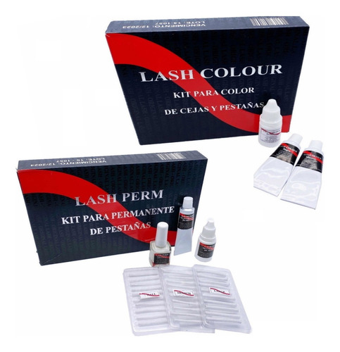 Kit Permanente De Pestañas Lash Perm + Kit Tinte Lash Color