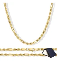 Comprar Cadena Torsal Torzal Figaro Oro 10k 60cm 3mm Hombre Gruesa Hombre Oro Puro 10k Cadena Oro Hombre Mujer Gruesa Oro 10k Oro Regalo Novio Novia Oro Italiano Cadena 10k Torsal Joyería Fina 10 Kilates