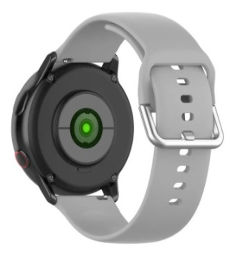Pulseira 22mm Silicone Vip Para Relógio Digital A16 Poolsy Cor Cinza/prata