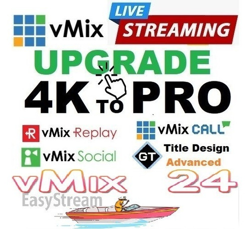 Imagem 1 de 2 de Vmix Upgrade 4k Para Pro Oficial ( Em 12 X Sem Juros )