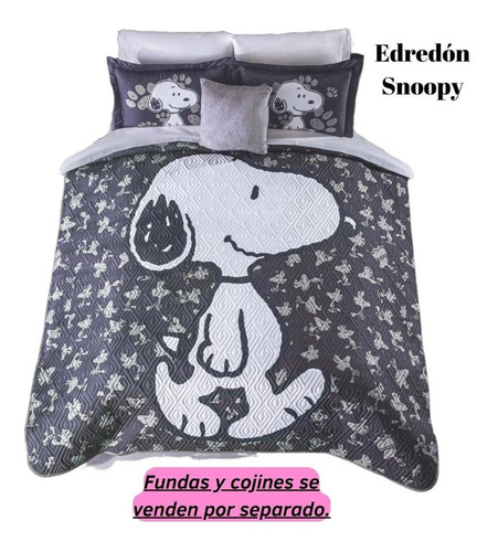 Edredón Matrimonial Ligero Snoopy 2 Vistas Premium Concord