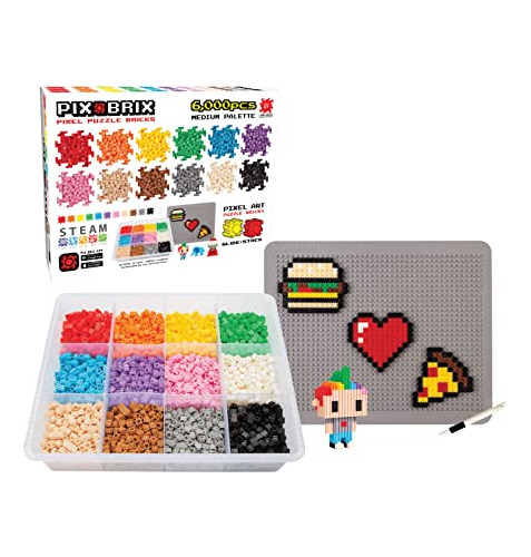 Pix Brix Pixel Art Puzzle Bricks - 6,000 Piece Pixel Art Con