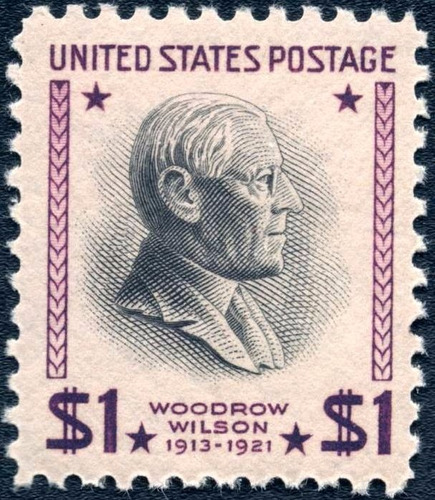 Sello Usa United States Postage Woodrow Wilson $1 1938