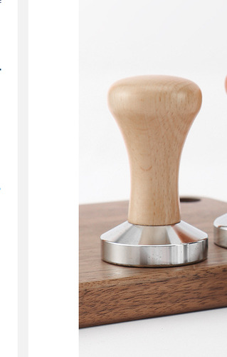 Herramienta Ergonómica De Madera De Haya Para Talco Coffee T