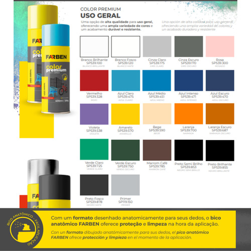 Kit 3 Tinta Spray 400ml Uso Geral Todas As Cores Automotivo.