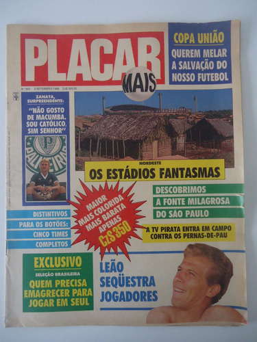 Placar #952 Poster Sport Campeão Pernambucano 1988