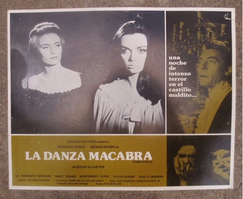 Antiguo Cartel De Cine Lobby Card La Danza Macabra!