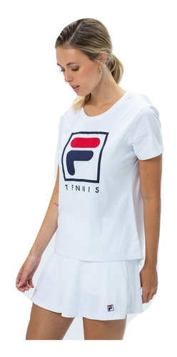 Remera Tenis Fila Mujer Casual Entrenar Tennis Juego Dama