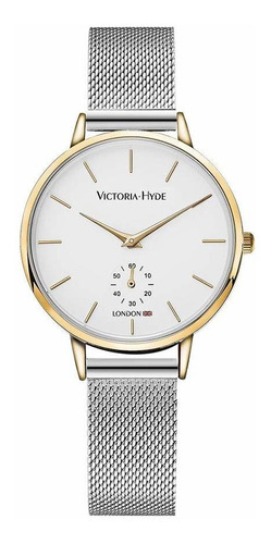 Reloj Mujer Victoria Hyde Vh4001-3m Cuarzo Pulso Plateado