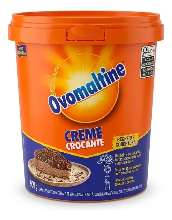 Creme Crocante de Ovomaltine 900g para Avelã