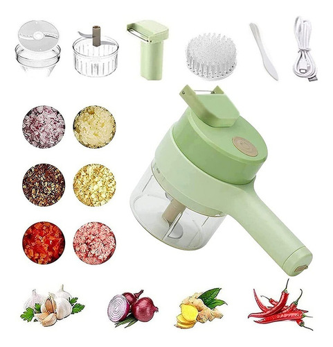Imagen 2 de 10 de Cortador Picador Triturador Vegetales Eléctrico Usb Cepillo