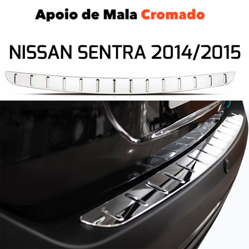 Protetor Cromado De Porta Mala Para Nissan Sentra 2014/2015
