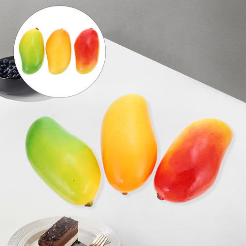 Alimento Modelo Mango Con Simulación De Fruta De Uva, 3 Unid