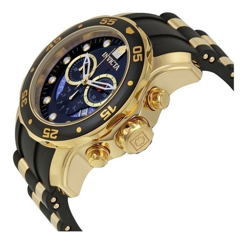 Reloj Pulsera Invicta Pro Diver 6981 Color Negro Y Oro