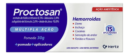  Proctosan Pomada De Hemorroidas 30g + 15 Aplicadores Fragrância Neutro