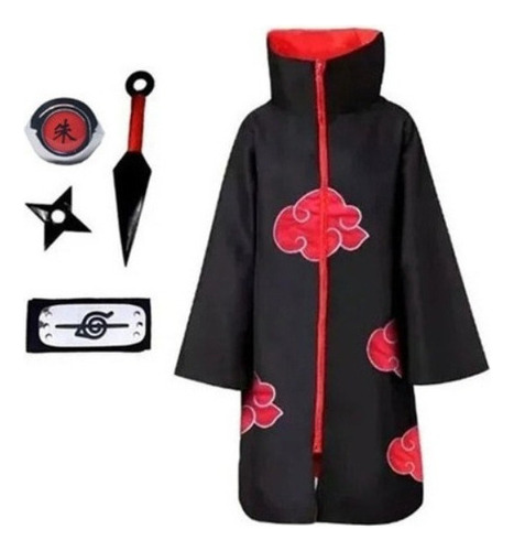 Kit Kapa Akatsuki + Not + Bandana Shuriken Naruto Weasels