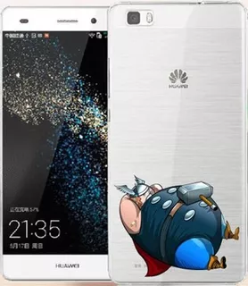 Case Transparente Huawei P8 Lite Diseño Vikingo