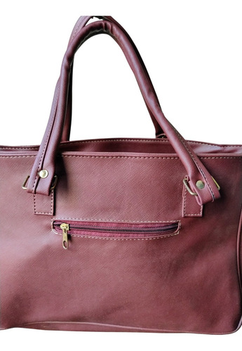 Bolso Burdeos Color Vino /temporada 2025 Vino Lisa Níquel Vino