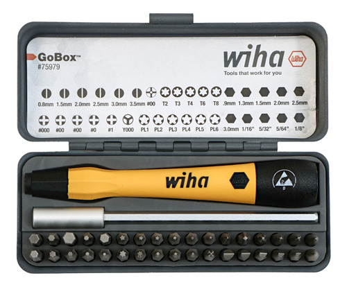 Wiha  Gobox Electronics Esd Precision Micro Bit Set De 36 P.