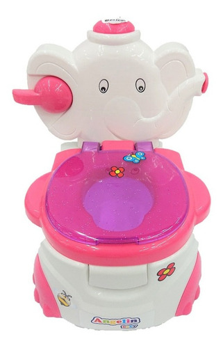 Baño Entrenador Musical Para Niños Dispensador De Papel Color Rosa