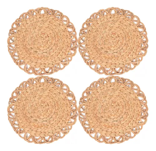 comprar 4 Mantel Individual Redondo Para Mesa Comedor Mimbre