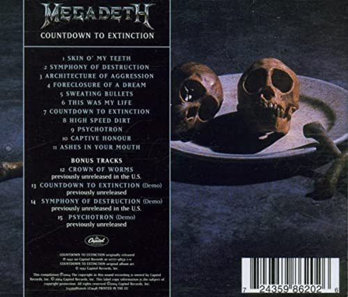Megadeth Countdown to Extinction Capitol Records Físico Cd 2004