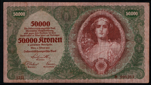 Austria Billete De 50.000 Kronen Del Año 1922 - Pick #80