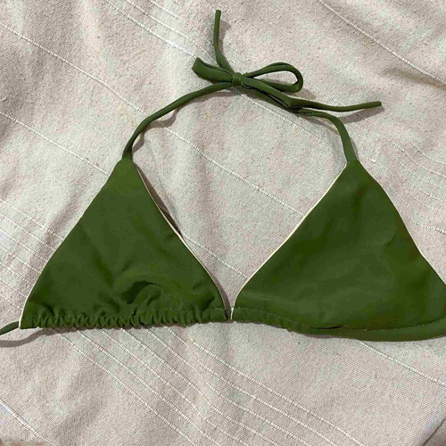 Parte De Arriba Bikini Talle 1 Verde Militar Corpiño Malla