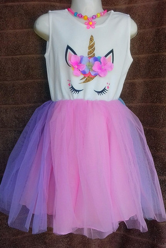 Hermoso Vestido Unicornio Talla 2 Años