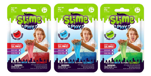 Kit 10 Saches Pó De Slime Faz Até 2 Litros Cada Sortido 2030