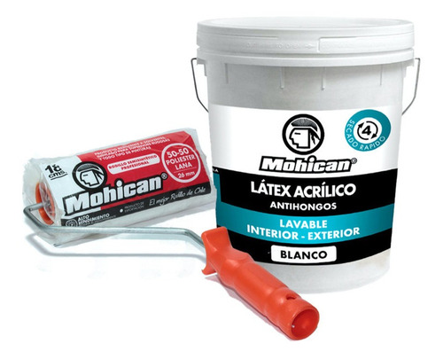 Promo Latex Blanco Tineta 4 Gal Mohican + Rodillo