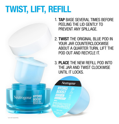 Gel De Agua Neutrogena Hydro Boost, 50 Ml, Con Forma De Cáps