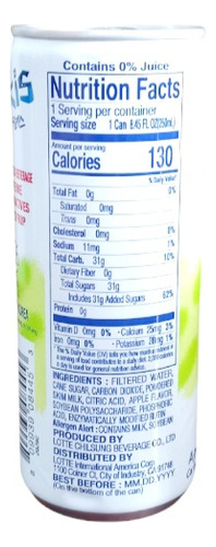 Milkis Manzana Refresco Coreano. 6 Latas.