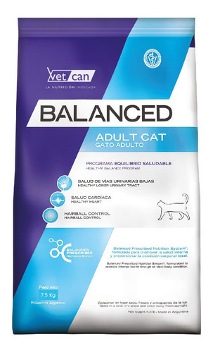 Vet Can Balanced Gato Adulto 7.5kg