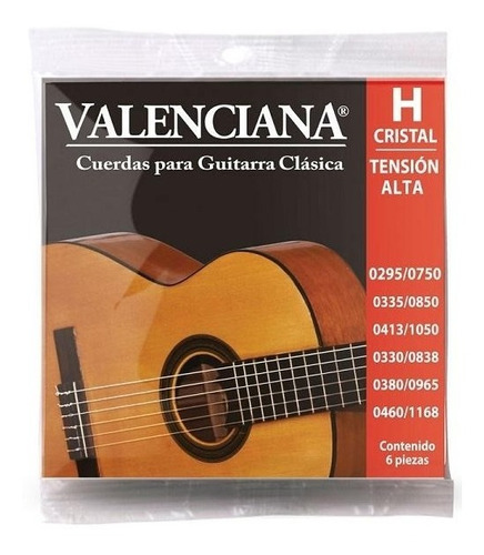 Cuerdas La Valenciana H Tensión Alta Guitarra Clásica Nylon