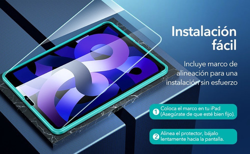 Imagen 3 de 5 de Mica Premium De Vidrio Templado iPad Air 5, 4 / iPad Pro 11