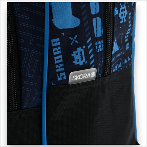 Mochila Skora 16 Pulgadas Escolar Reforzada Para Espalda Negro Lisa