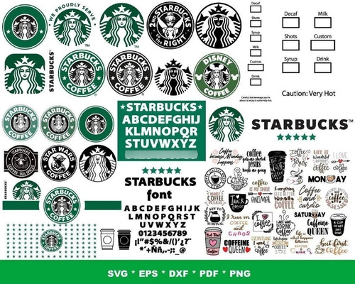 Imagen 8 de 9 de Plantillas Sublimación Vectores Multiuso Tazas Starbucks