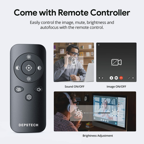 Cámara Web 4k Ultra Hd Con Micrófono Y Control Remoto