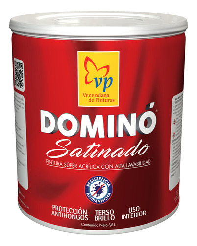 Pintura Satinada Galón Dominó Plástico Vp Azul Inmenso