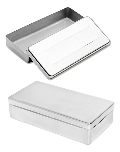 Estojo Inox Liso 18x08x03 Estética Podologia Esterilização