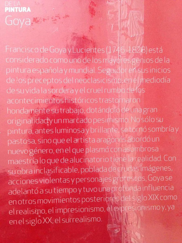 Libro Grandes Maestros De La Pintura Goya