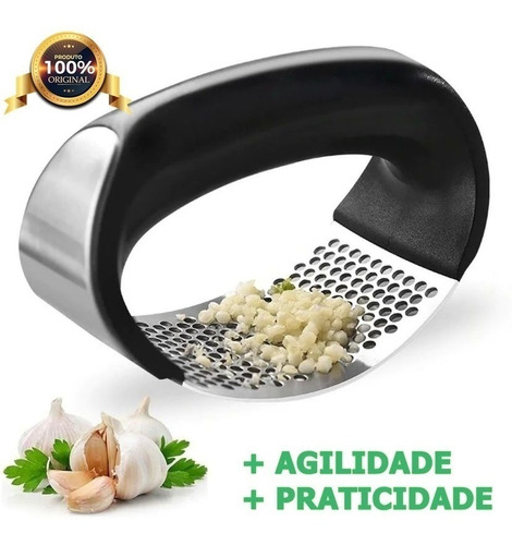 Espremedor Amassador Triturador De Alho  Manual Cozinha Inox