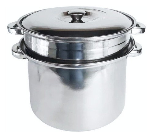 Olla Vaporera Y Colapasta De Acero Inoxidable 7 Litros 24cm
